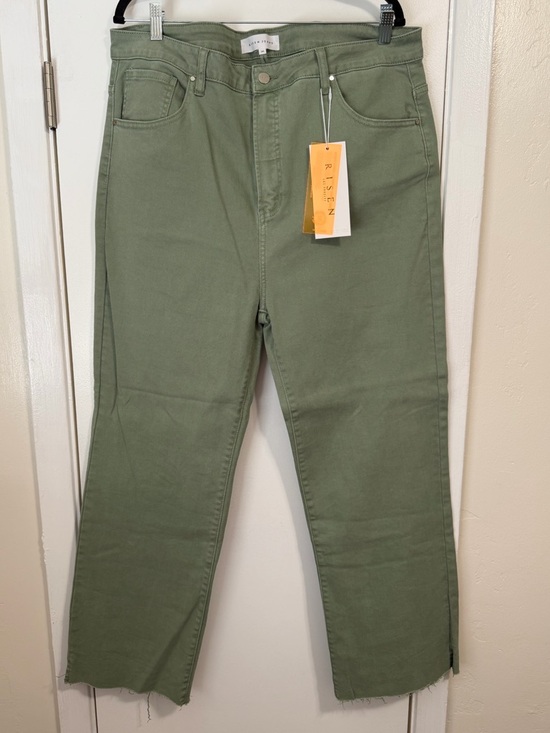 Risen Los Angeles Denim - Sage Green Risen Straight Leg Jeans